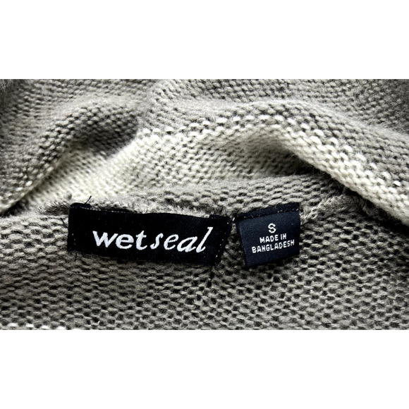 Wet Seal Tan Cream Striped Long Cardigan Sweater - Picture 5 of 7